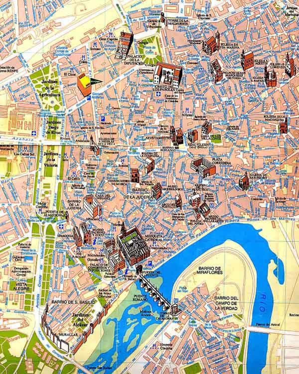 Karte von Sevilla-walking-tour