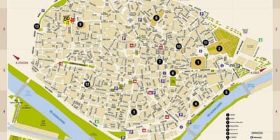 Karte von free street map of Sevilla, Spanien