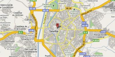 Barrio de santa cruz, Sevilla Karte anzeigen