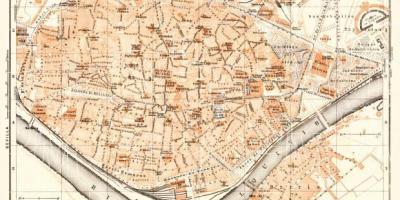 Karte der Altstadt von Sevilla, Spanien